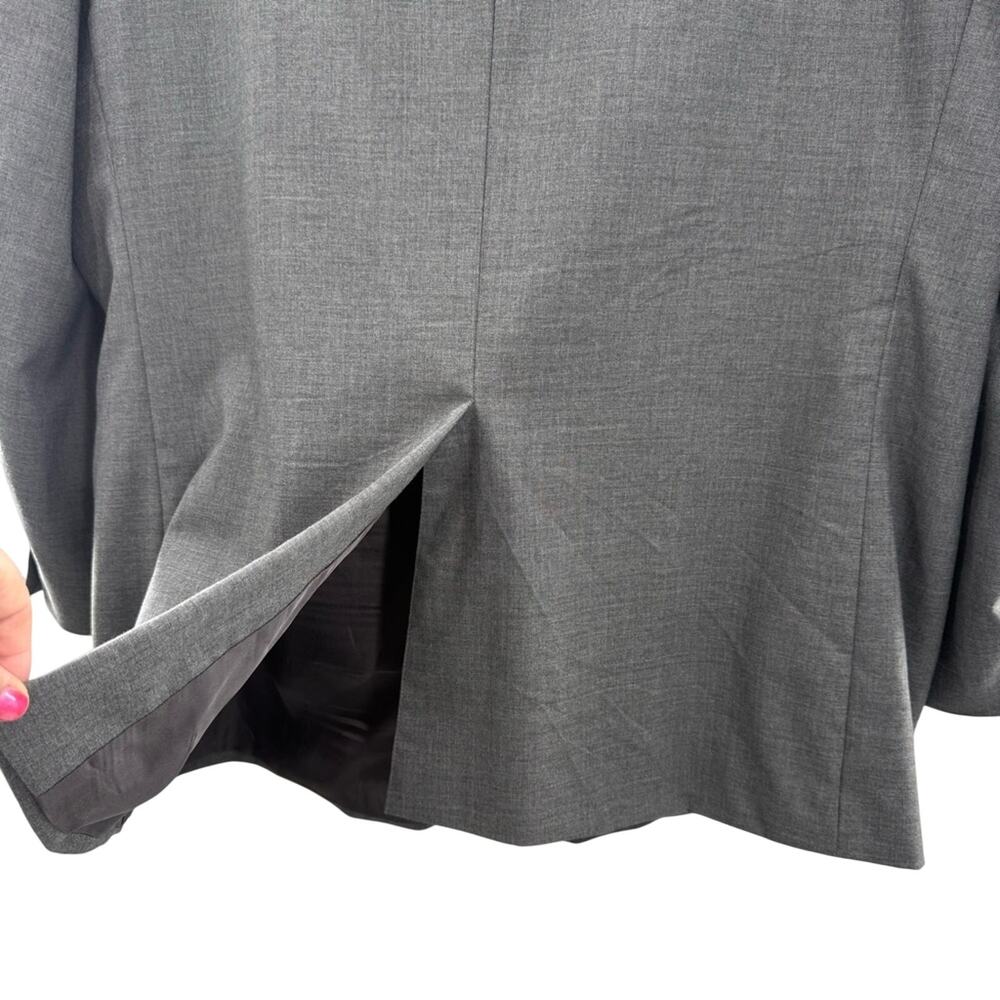 Land’s End Men’s 100% Wool Two Button Blazer Sports Coat Gray Size 48 Regular - Picture 5 of 12